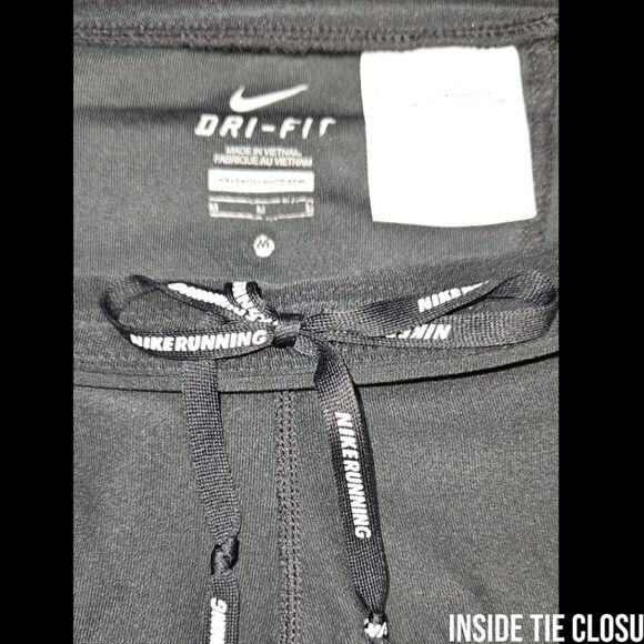 NIKE Women's Black Athletic Running Leggings Size M With Dri-Fit - Picture 10 of 15